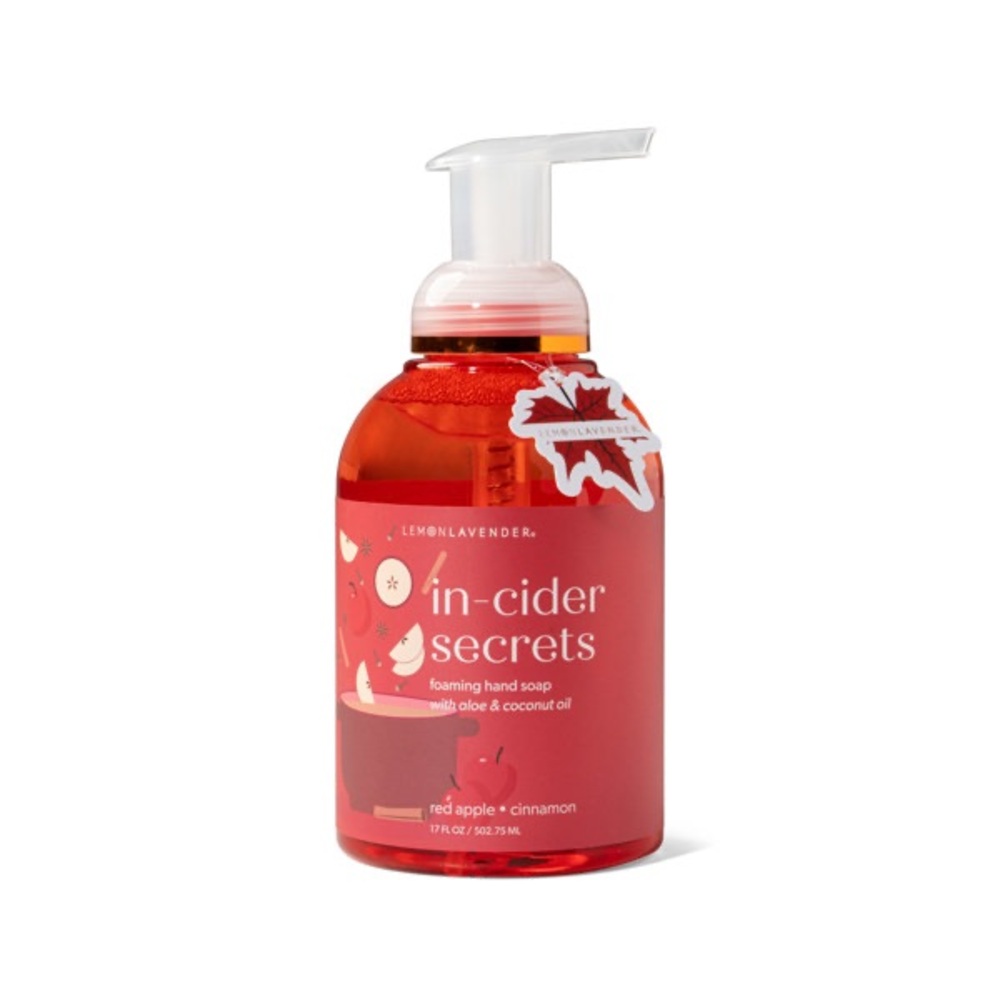 New Lemon Lavender up and autumn foaming hand soap in the scent in cedar secrets